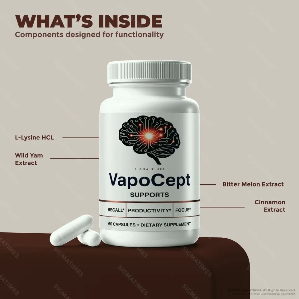 VapoCept label showing the ingredients inside